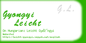 gyongyi leicht business card